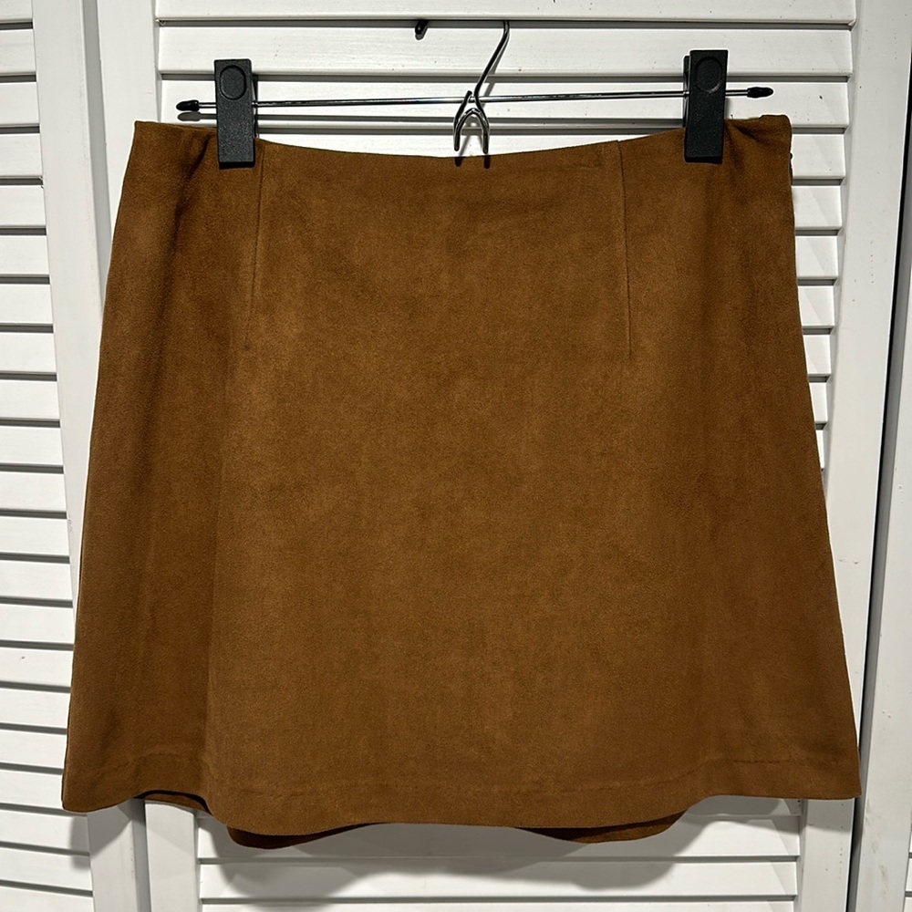 Abercrombie & Fitch Vegan Suede Skort Skirt